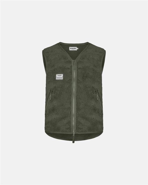 Fleecevest | 100 polyester | Armygrøn