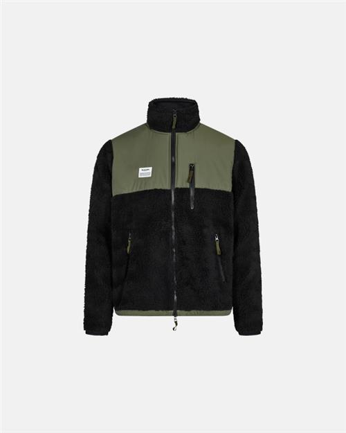 Jakke "panel fleece" | recycled polyester | sort