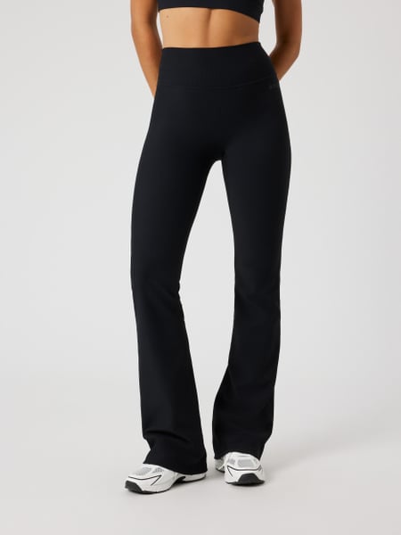 Björn Borg Studio Premium Ribbed Flare Tights Sort, XS