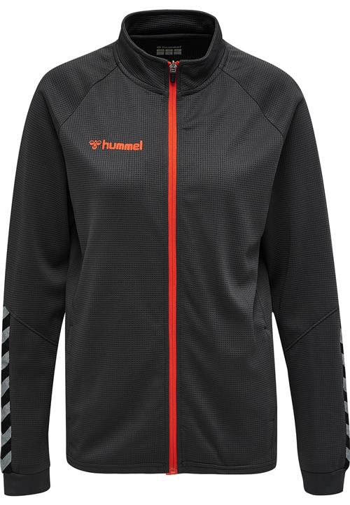Hummel Træningsjakke 'Authentic'  antracit / mørkegrå / rød