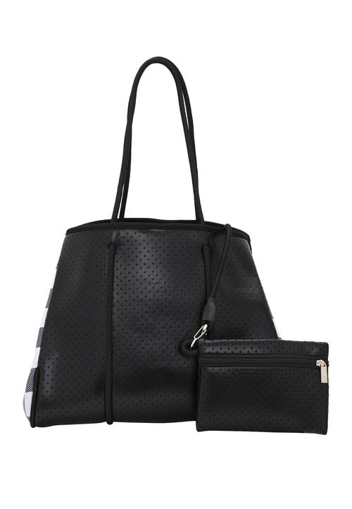 FELIPA Shopper  navy / sort / uldhvid