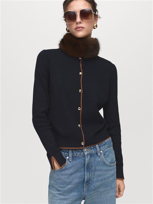 MANGO Cardigan 'LUCCAPK'  navy / karamel