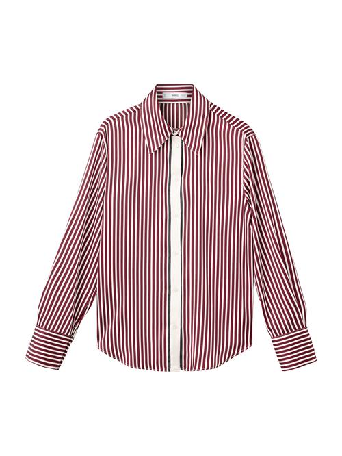 MANGO Bluse 'MARGARET'  mørkerød / sort / hvid