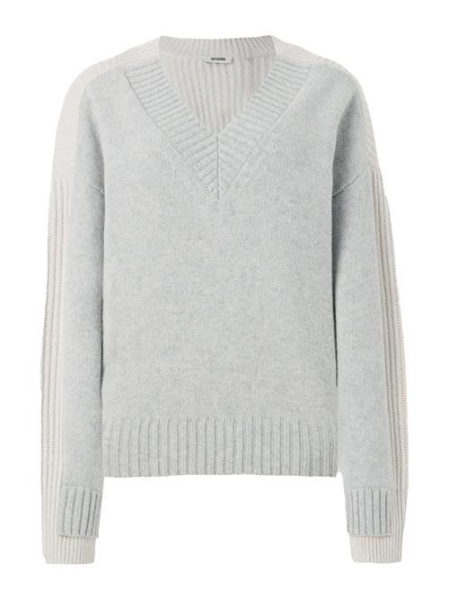 DRYKORN Pullover 'PASELIA 10'  lysegrå / hvid