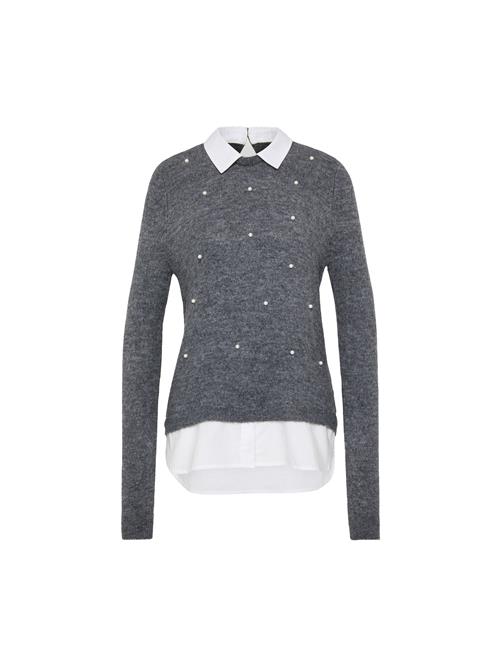 Only Tall Pullover 'ONLDOLLY'  grå-meleret / hvid
