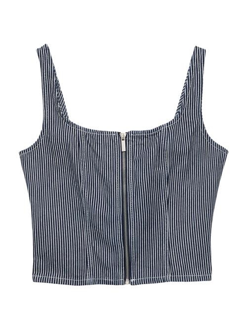 Pull&Bear Overdel  mørkeblå / offwhite