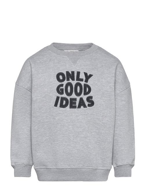 Embroidered Detail Cotton Sweatshirt Mango Grey