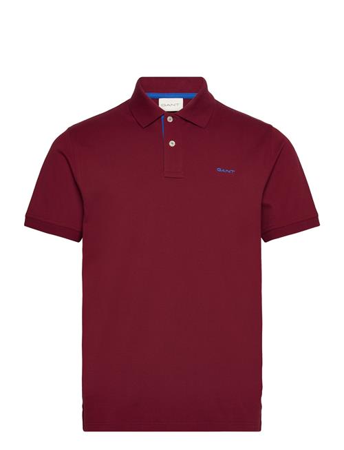 Reg Contrast Pique Ss Polo GANT Burgundy