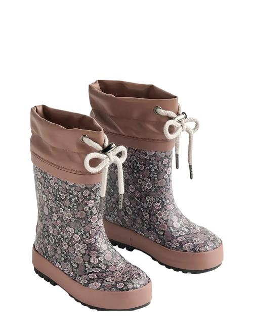 Rubber Boot Thermo Print Wheat Brown