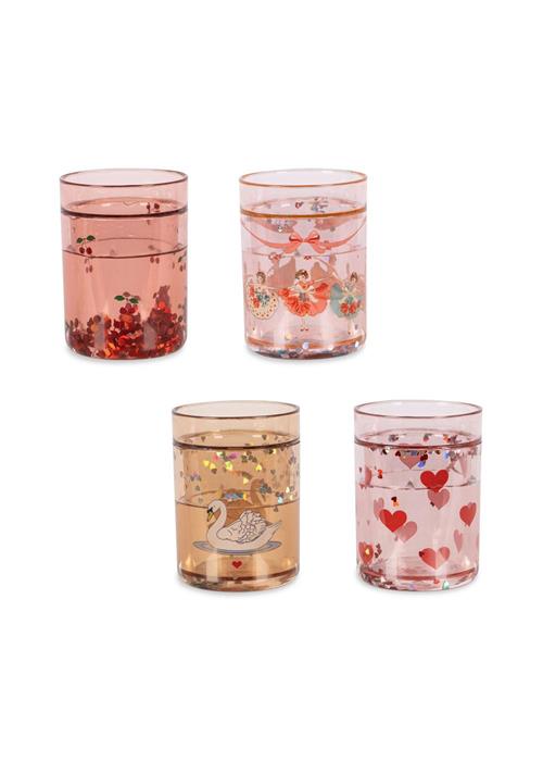 Konges Sløjd 4 Pakker Glitterkopper Rose Multi  Rose Multi One Size  Lyserød  One Size  kvinde