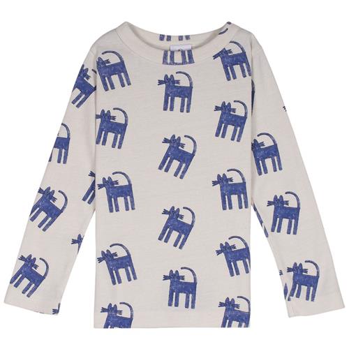 Wynken Emi Mønstret Langærmet T-shirt Cobalt Blue Cats 4 Y  Blå  4 år  unisex