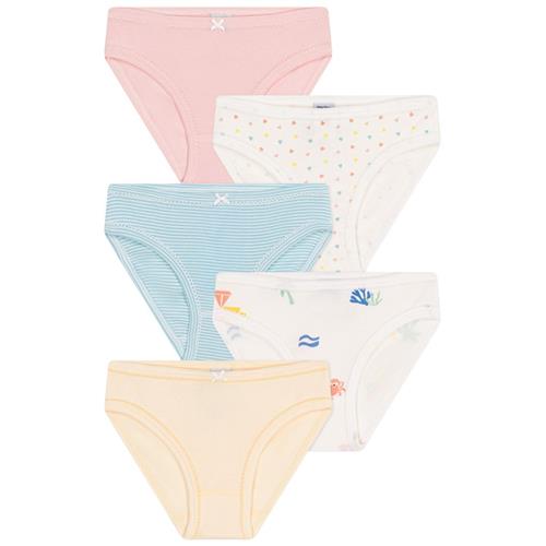 Petit Bateau 5-pak Bomuldstrusser Rose Jaune Bleu Blanc 4 Y  Lyserød  4 år  kvinde