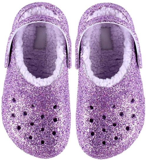 Crocs Sandaler - Clsc Lined Chunky Glitter - Purple Moon