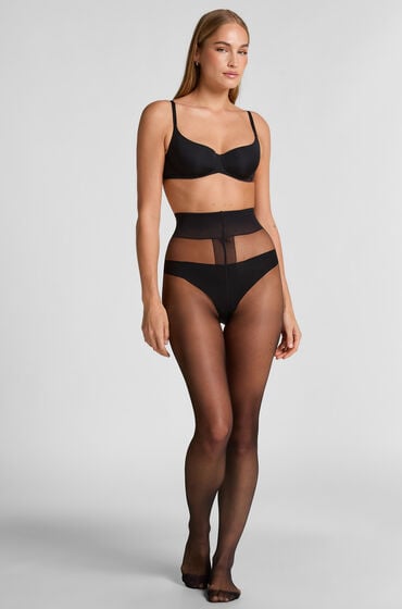 Hunkemöller Strømpebukser 15 Denier Second Skin Sort
