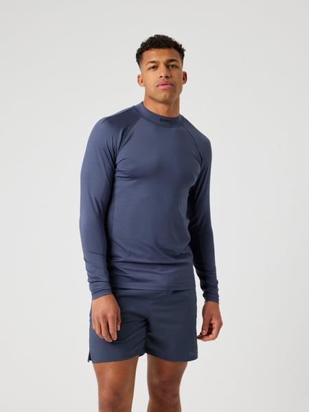 Björn Borg Borg Mock Neck Ls T-shirt Blå, S