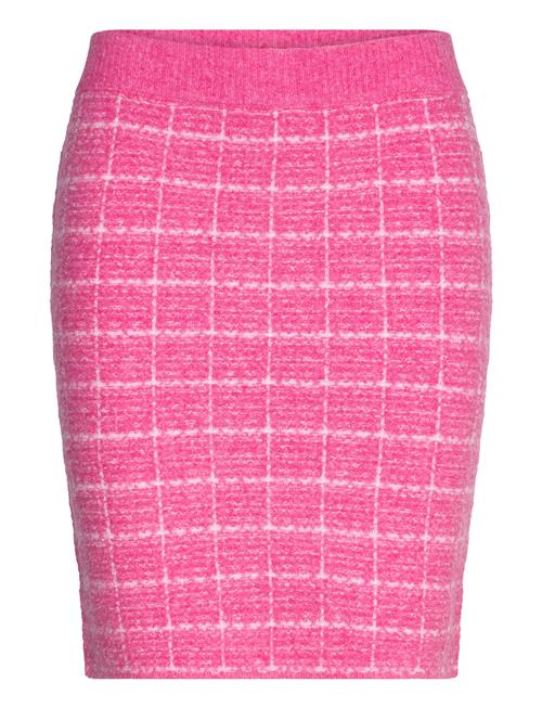 Viaudrey Check Knit Skirt /Ka Vila Pink