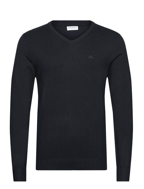 Ecovero V-Neck L/S Knit Lindbergh Blue