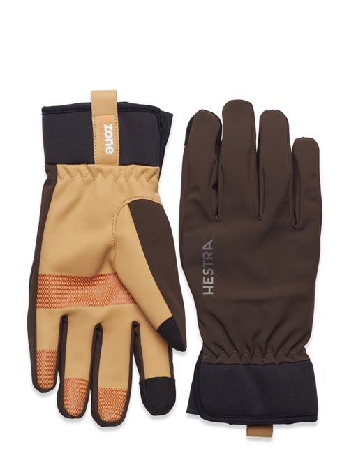 Cz Contact Glove -5 Finger Dark Forest Hestra Brown
