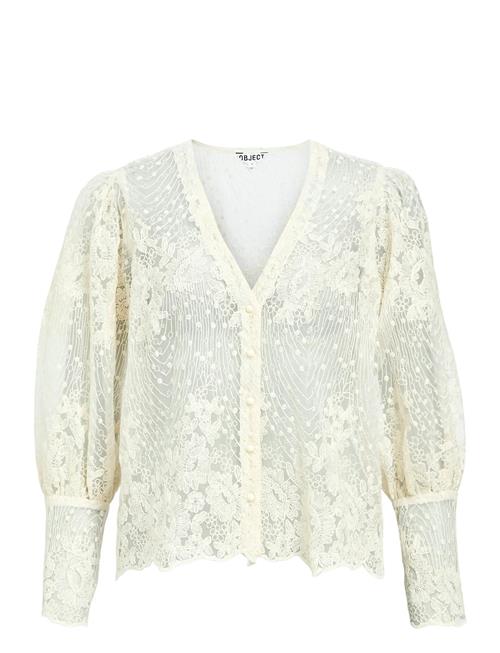 Objsiga L/S Re Shirt 140 Object Cream