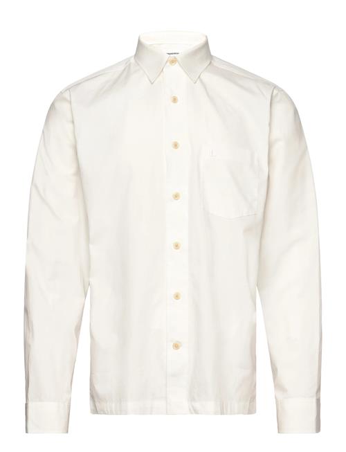 Solid Straight Hemline Shirt L/S Lindbergh White