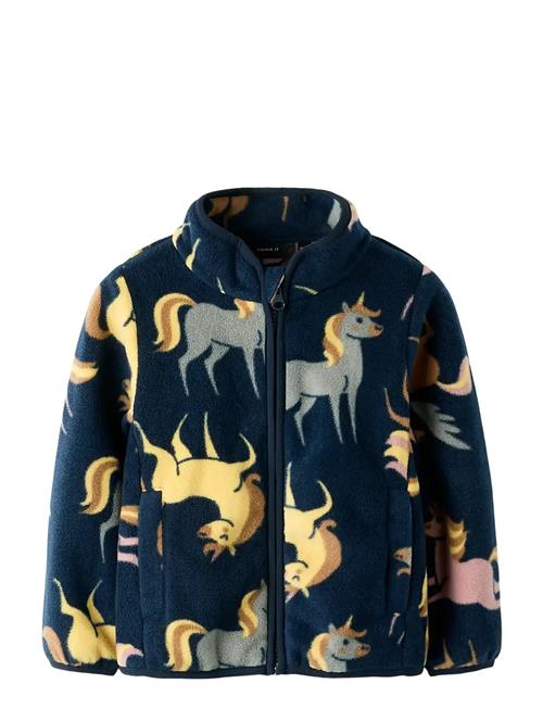 Nmfmeeko Fleece Jacket Aop2 Name It Navy