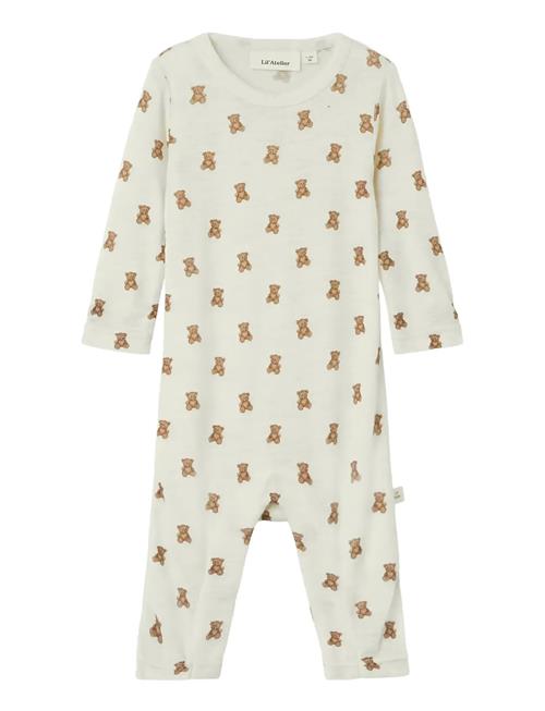 Nbnnalu Wo/Mo Ls Slim Suit Lil Lil'Atelier Cream