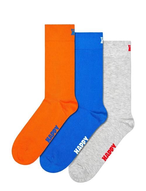 3-Pack Solid Socks Happy Socks Patterned