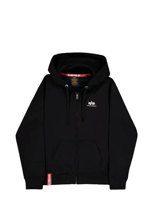 Basic Zip Hoodie Small Logo Alpha Industries Black