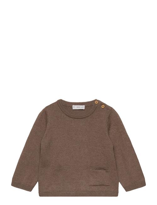 Knit Pocket Sweater Mango Beige