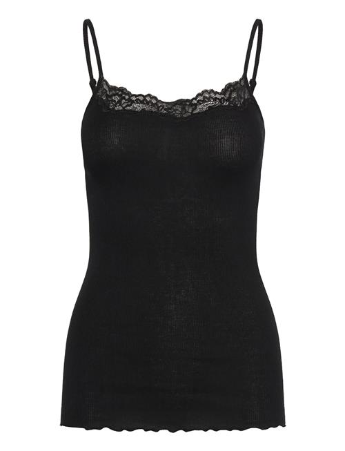 Rwbernadine Organic Sl Strap Lace T Rosemunde Black