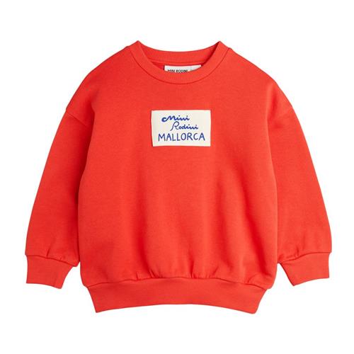 Mini Rodini GOTS Mallorca Patch Broderet Sweatshirt Rød 92/98 cm  Rød  92/98 cm  Unisex