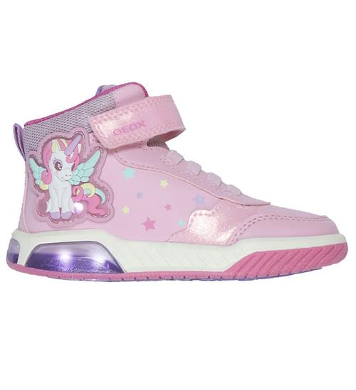 Geox Støvler m. Lys - J Inek G A - Pink/Multicolor