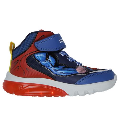 Geox Støvler m. Lys - J Ciberdron - Blå/Rød m. Superman