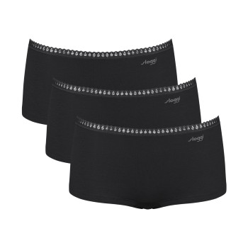 Sloggi Trusser 3P GO Crush Hipster Shorts Sort bomuld XX-Large Dame