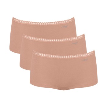 Sloggi Trusser 3P GO Crush Hipster Shorts Lysbrun  bomuld XX-Large Dame