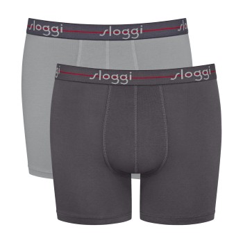 Sloggi 2P Men Start Short C2P Sort/Grå bomuld Small Herre
