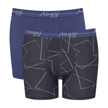 Sloggi 2P Men Start Short C2P Sort/Blå bomuld XX-Large Herre