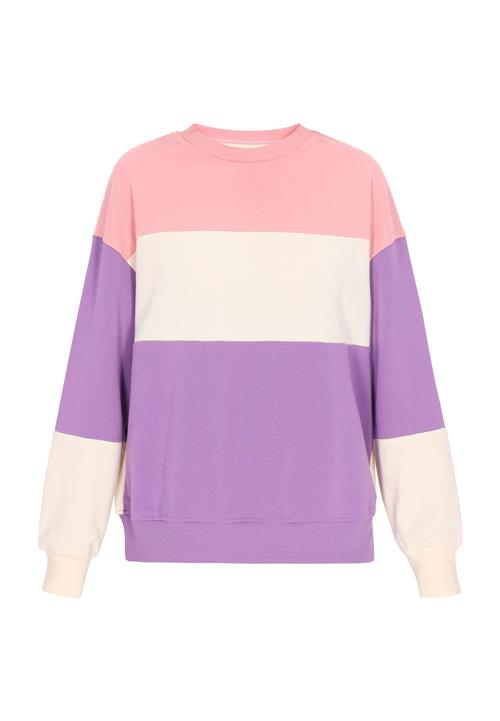 MYMO Sweatshirt 'Back To School'  creme / lilla / gammelrosa