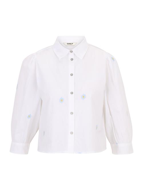 Only Petite Bluse 'ONLCANDY'  lyseblå / gul / hvid