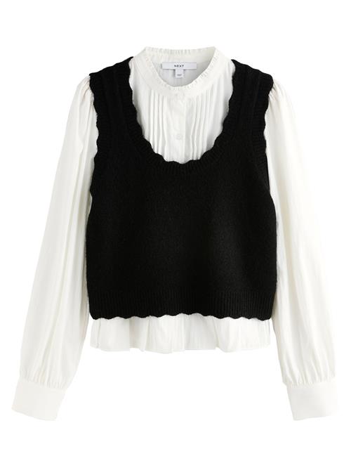 Next Bluse  sort / hvid