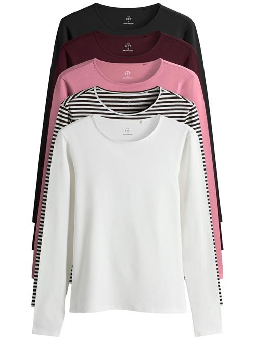 The Set Shirts  lyserød / burgunder / sort / hvid