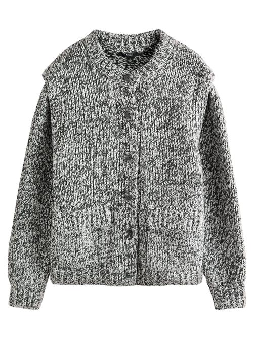 Next Cardigan  sort-meleret / hvid