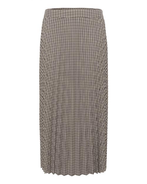 CULTURE Nederdel 'Checka'  beige / lysebrun / sort