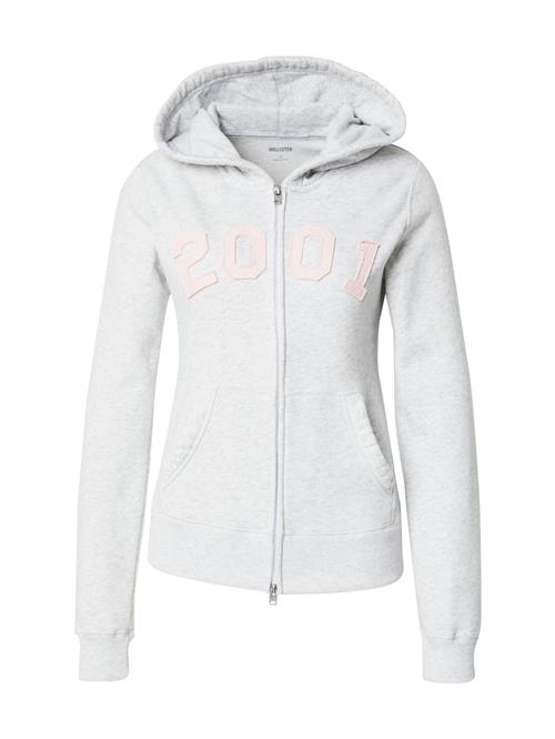 HOLLISTER Sweatjakke  lysegrå / lyserød