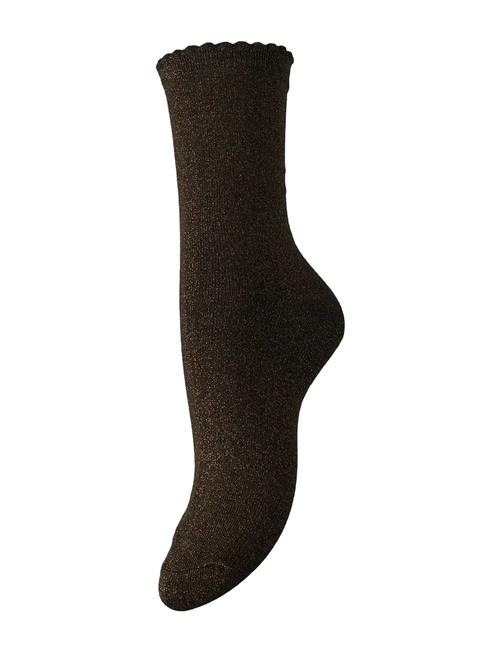 Pcsebby Glitter Long Socks Noos Bc Pieces Brown