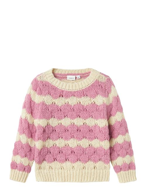 Nmfnebib Ls Knit Box Name It Pink