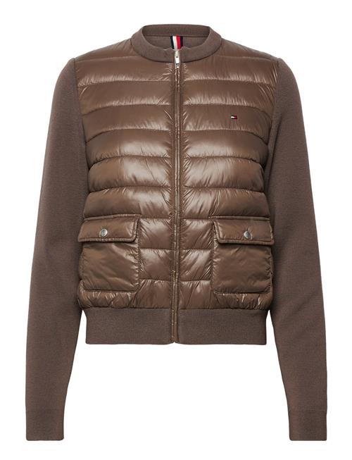 Ul Padded Reg Knit Mix Jacket Tommy Hilfiger Brown