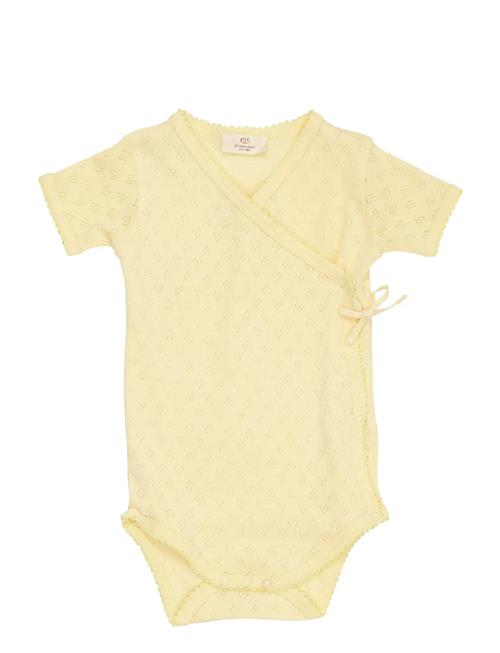 Pointelle Heart Crossover Body Ss Copenhagen Colors Yellow
