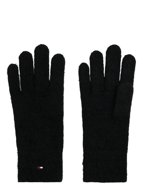 Th Flag Fluffy Knit Gloves Tommy Hilfiger Black