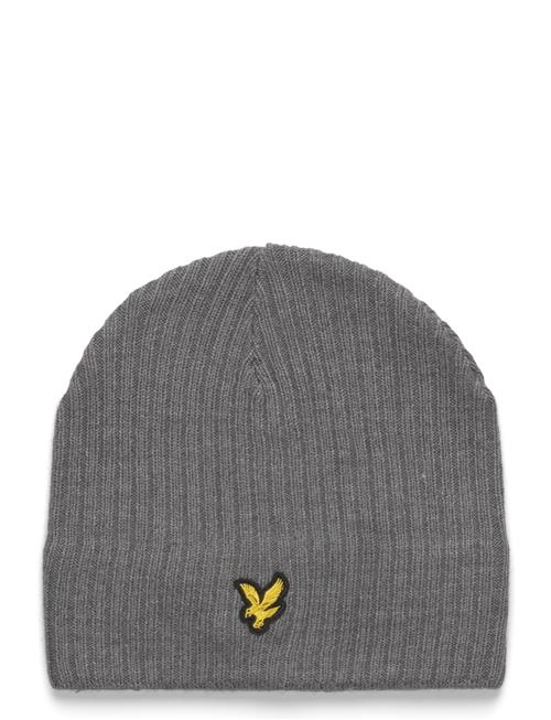 Knitted Ribbed Beanie Lyle & Scott Grey